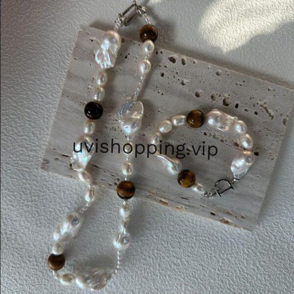 Amber large baroque necklace
