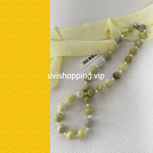 lemon stone natural pearl necklace