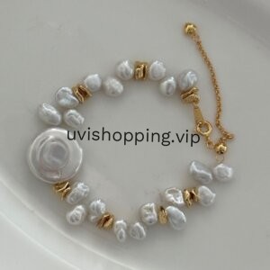 Disc keshi bracelet