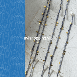 blue, cyan and gold necklace