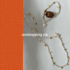 gold pearl single layer necklace